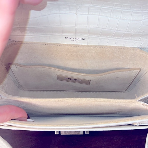 SAINT LAURENT MEDIUM BELLECHASSE CROC EFFECT TOP HANDLE BAG - Picture 5 of 13